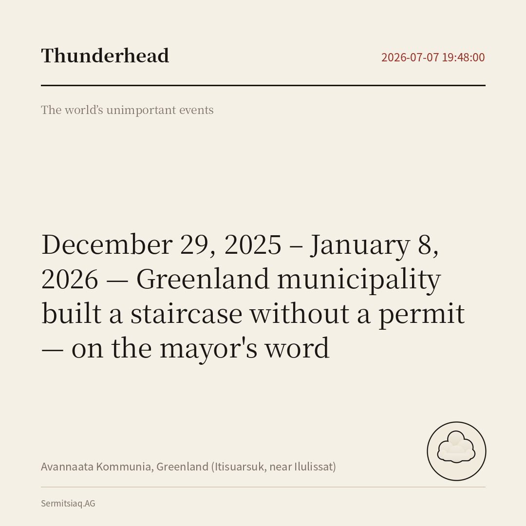 Greenland municipality built a staircase without a permit — on the mayor's word