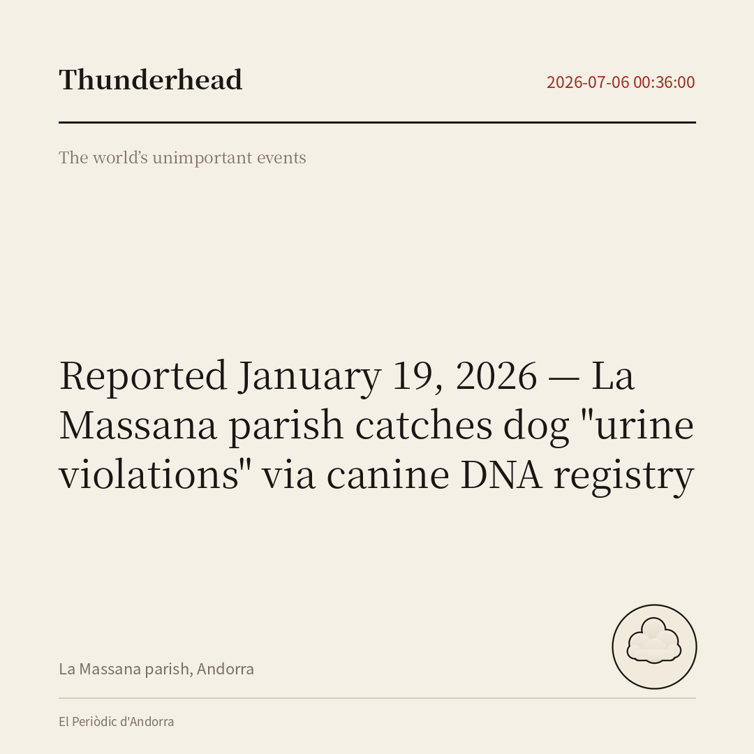 La Massana parish catches dog "urine violations" via canine DNA registry